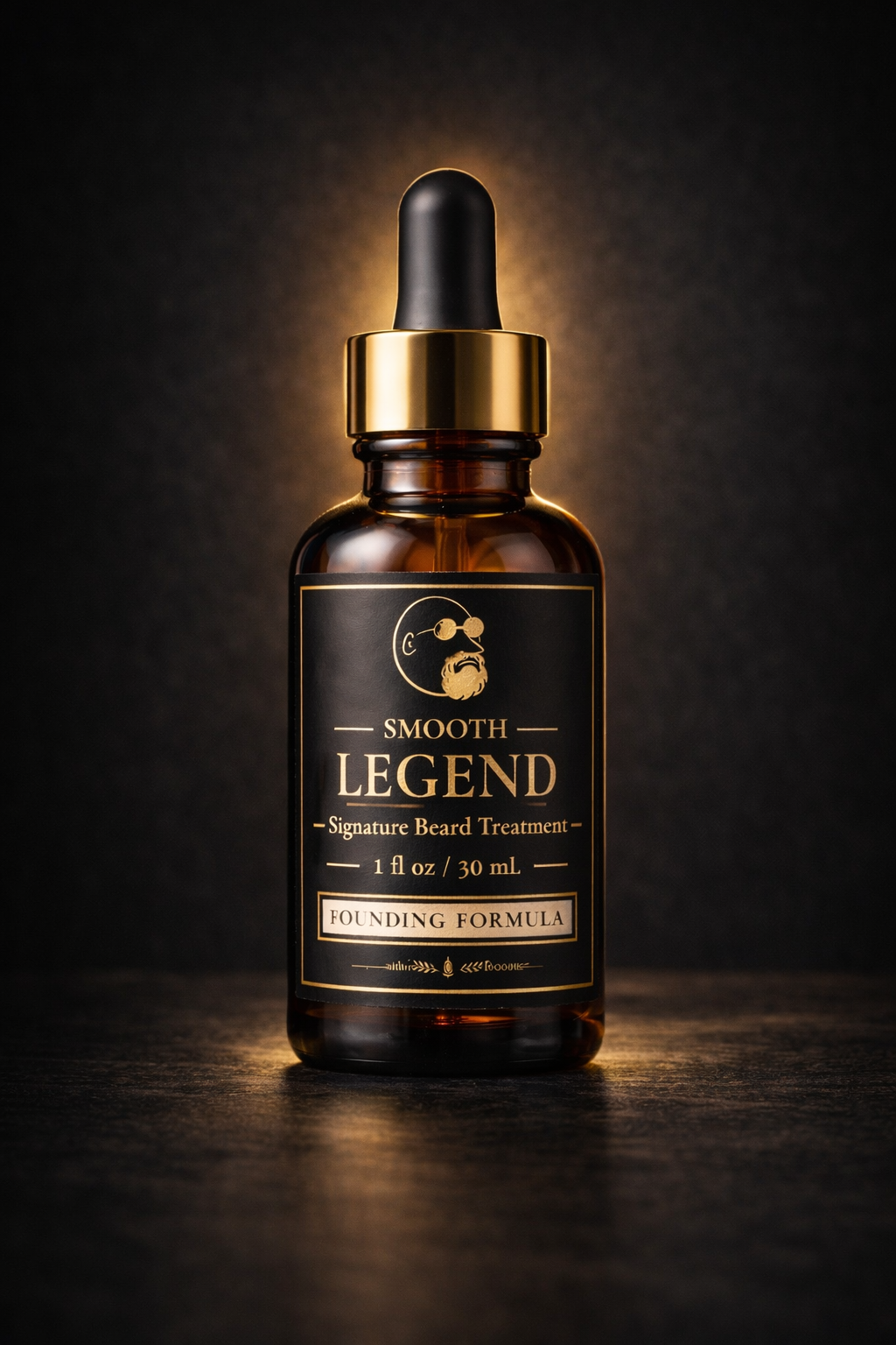 DoodSmooth Legend beard oil and premium finish grooming still life